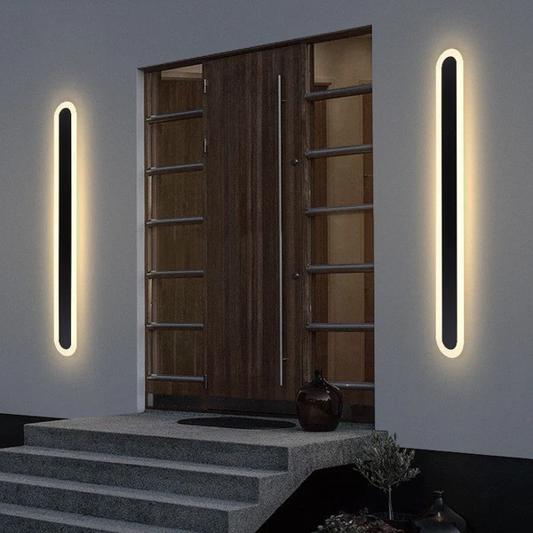 Utomhus LED Vägglampa Modern Svart Design Carvallo