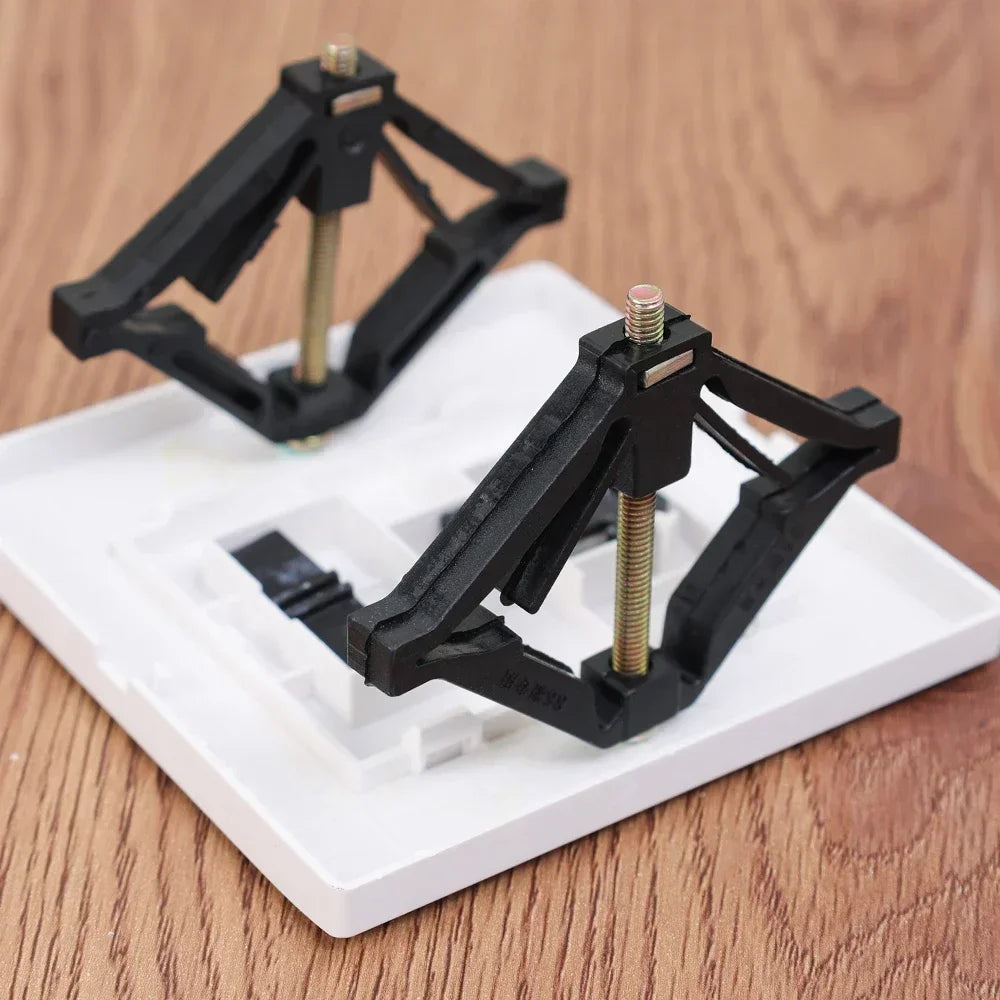 Carvallo ProMount Väggbrytarkit | För 86×86 mm brytarkassetter | Snabbmontering med stödstänger – 6-pack/10-pack Carvallo