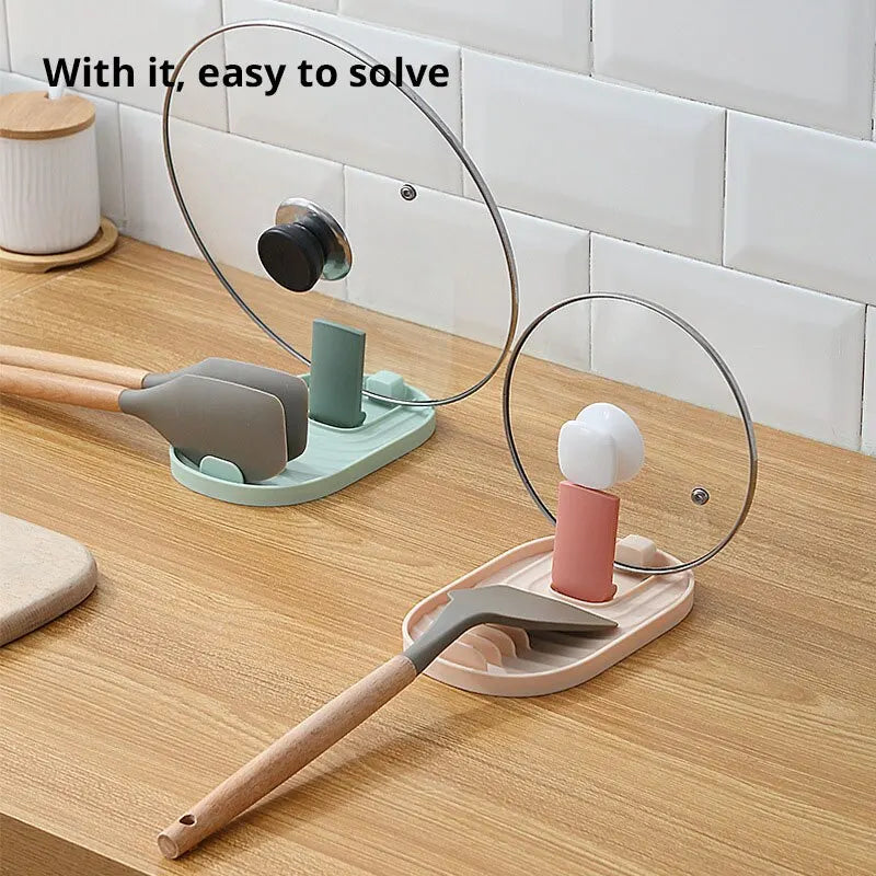 Carvallo hållare för grytdäckel & slev | Rutschfritt & Fällbart | Skandinaviskt design | Hållbart & Praktiskt Carvallo