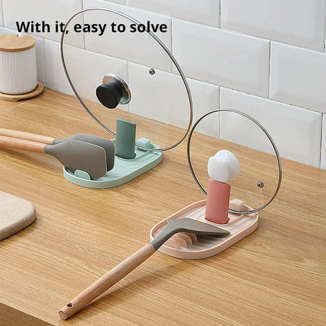 Carvallo hållare för grytdäckel & slev | Rutschfritt & Fällbart | Skandinaviskt design | Hållbart & Praktiskt Carvallo