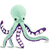 Carvallo Hundeleksak Oktopus | Med Quacksfunktion | Anti-Borings & Tandvård | Mjuk Plysch i Blå Carvallo