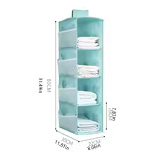 Carvallo Underklädesorganisatör ClosyNest AirFold | Fällbar förvaringspåse för underkläder, BH:ar & strumpor | Flerlagig & Tvättbar Carvallo