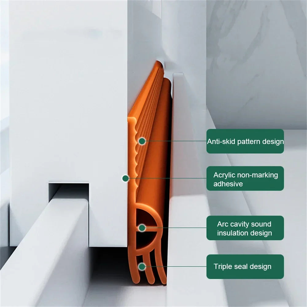 Carvallo SilentSeal Pro | PVC dragspärr utan lim | ljuddämpande & energibesparande | tvättbar & justerbar Carvallo