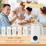 Carvallo växtmjölksberedare 8-i-1 | För nöt-, havre- & sojamjölk | 1000 ml kapacitet | BPA-fri Carvallo