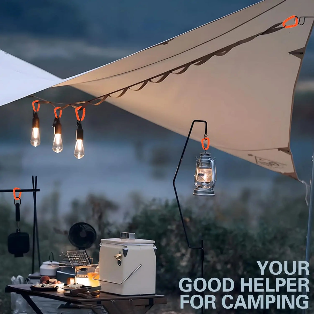 Carvallo 5-pack Taktiska karbinhakar D-form 8,5 × 6 cm | Molle-kompatibla plastklipp med fjädermekanism | Lätta & hållbara för camping, vandring & EDC Carvallo