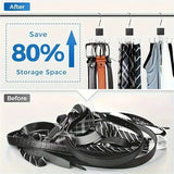 Carvallo Klädhängare-Organisatör 6-faldig | Svängbar & Platsbesparande | För Bälten, BH:ar, Schalar & Krawatten | Metall Carvallo