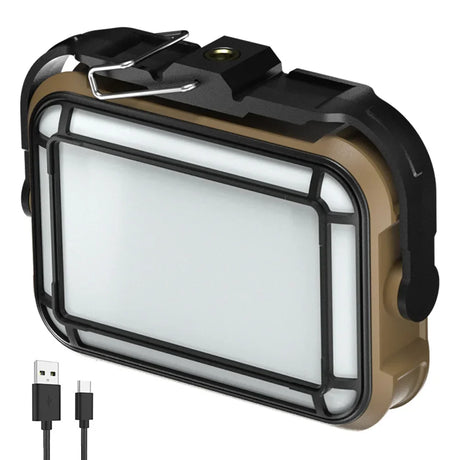 Carvallo Pro Solar-Arbetslampa | 3600 mAh Powerbank | 1000 Lumen | Färgtemperatur justerbar | Sol- & USB-C-laddning | IPX4 Vattentålig Carvallo