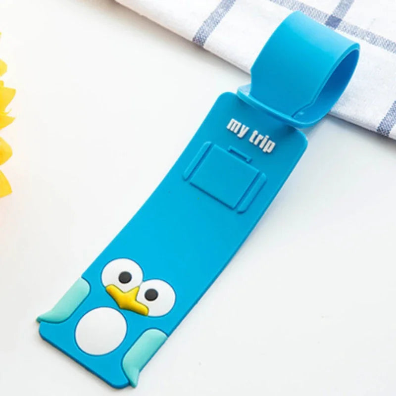 Carvallo Koffertag av silikon med djurmotiv | Adressetikett för resor och bagage | Boardingtag för väskor och resväskor Carvallo