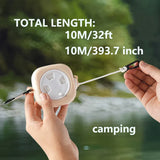 Carvallo tvättlina TravelTendu | 10 m utdragbar med 10 stoppare | För camping, balkong, bad & utomhusäventyr Carvallo