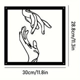 Connected Hands Metallväggdekoration – Minimalistisk och Enande Carvallo