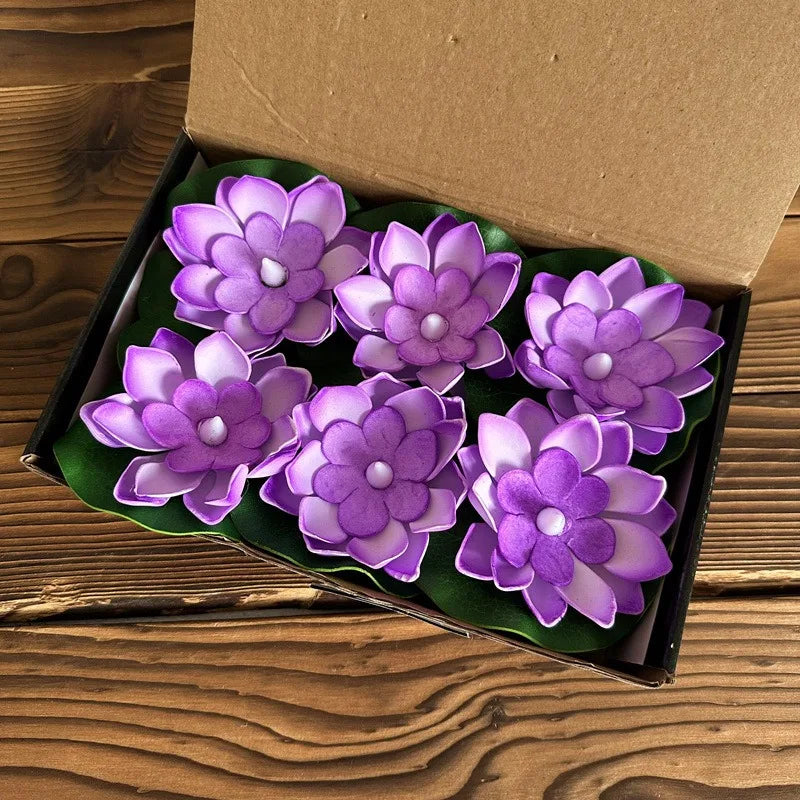 Carvallo Lotuslampa LUMILYA | LED Vattensensor | Varmvitt ljus | För damm, trädgård & fester Carvallo