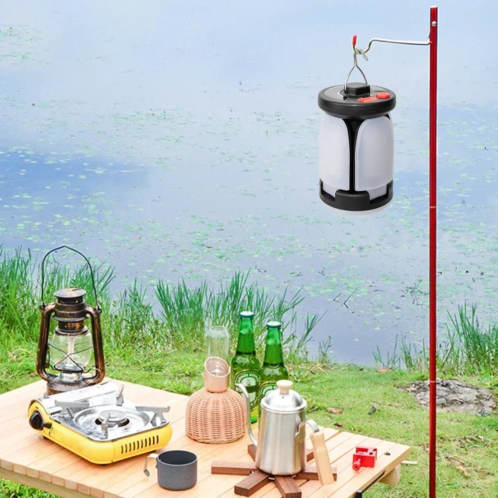 Carvallo Solar Campinglampa | USB & Solenergi Laddning | 6 Ljuslägen | Fällbar & Powerbank – 1000 Lumen Carvallo