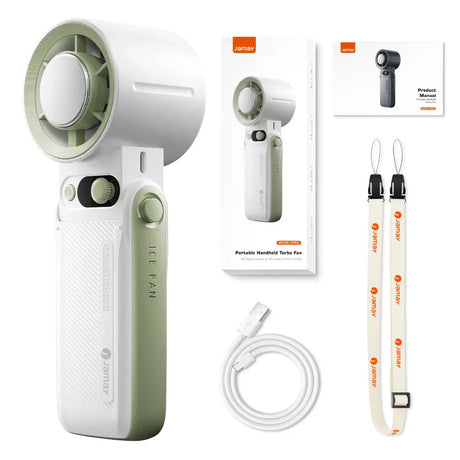 Carvallo 3-i-1 Bärbar Fläkt F5PRO | Hängande, Bord- & Handfläkt | 38000 mAh Batteri | LED-display & Omedelbar kylning Carvallo