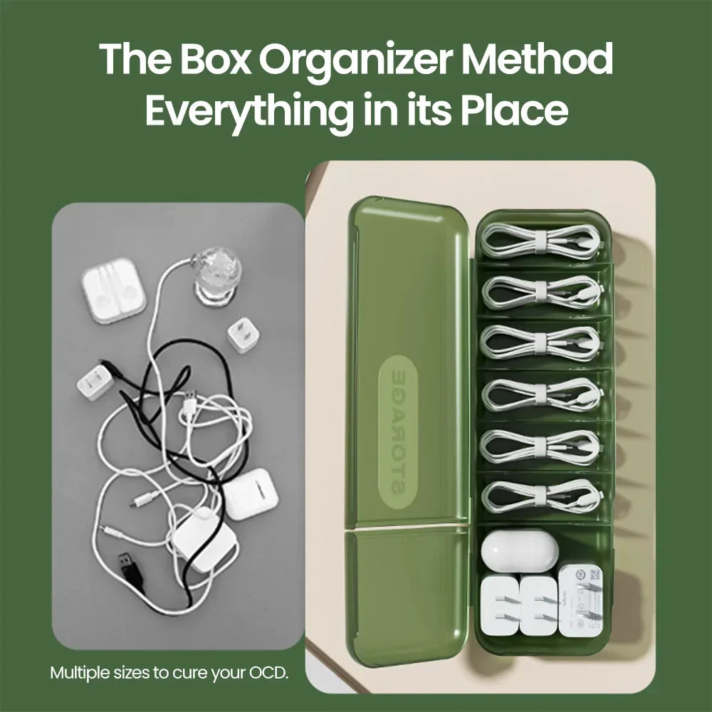 Carvallo OrdiTidy | 7-facks organisatör för laddningskablar & tillbehör | Återanvändbar & kompakt | För hemmet & resor Carvallo