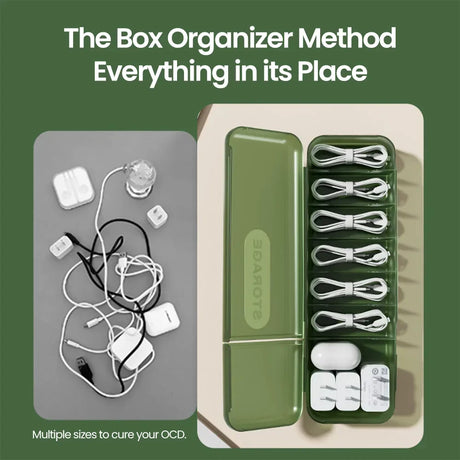 Carvallo OrdiTidy | 7-facks organisatör för laddningskablar & tillbehör | Återanvändbar & kompakt | För hemmet & resor Carvallo