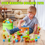 1OOPcs STEM Lärande Magnetiska Byggblock Carvallo