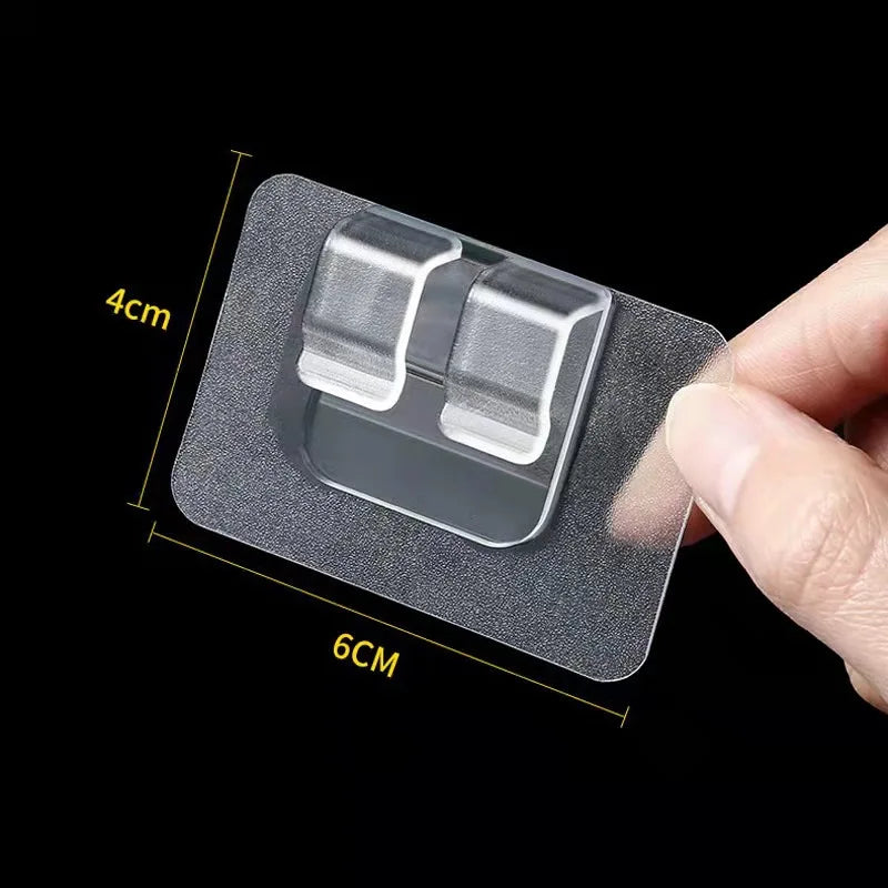 Carvallo Väggkrok ClearFix PowerHook 10-pack | Transparent | Extra stark vidhäftning | 4×6 cm & 6×6 cm | För kök, badrum & hem Carvallo