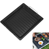 Carvallo Gusseiserne Grillplatte Vändplatta | För Gasgrill & Spis | 25 × 30 cm | För Pizza, Kött, Grönsaker & Fisk Carvallo