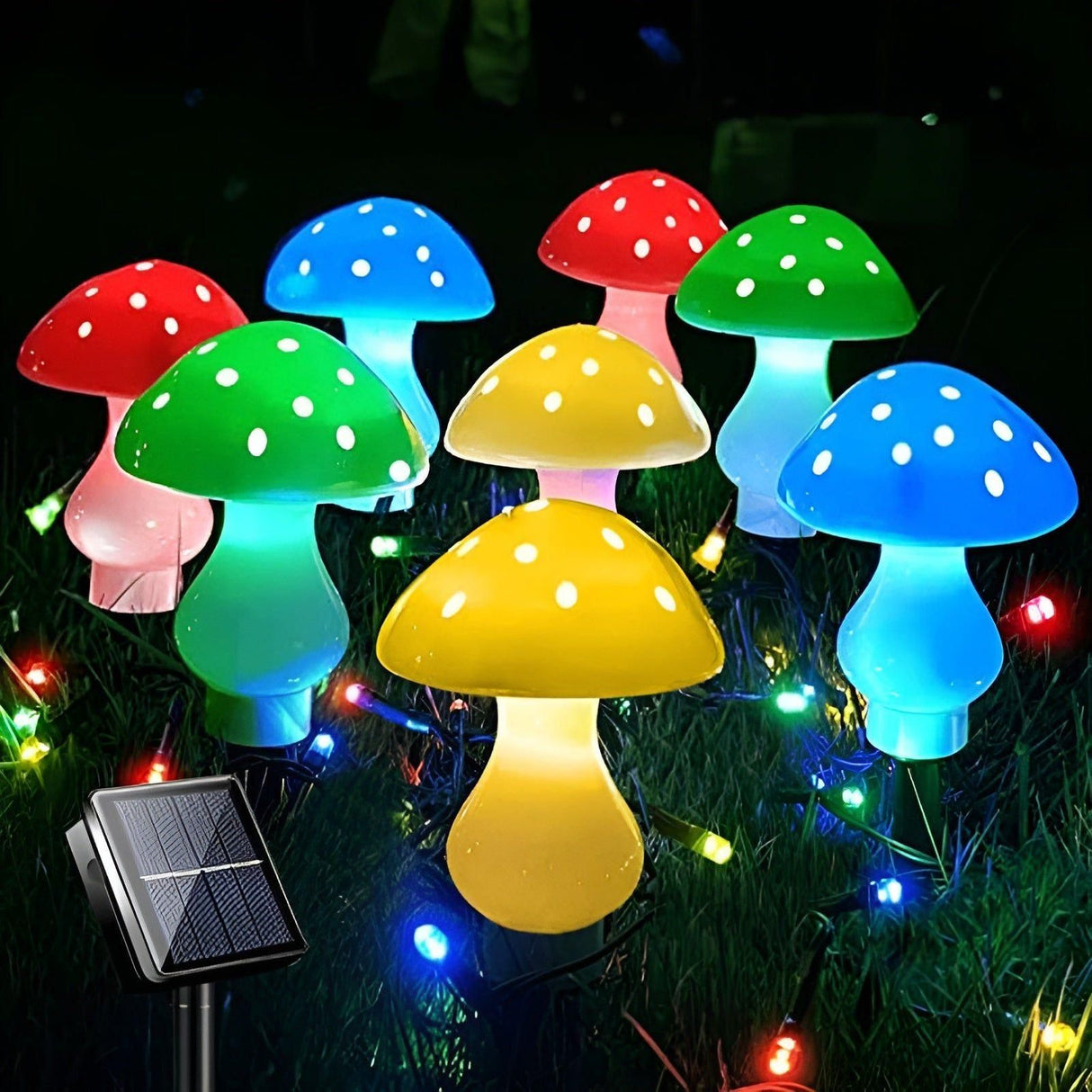 MushroomTwinkle Light - Vattentåliga svamp solfeenljus Carvallo