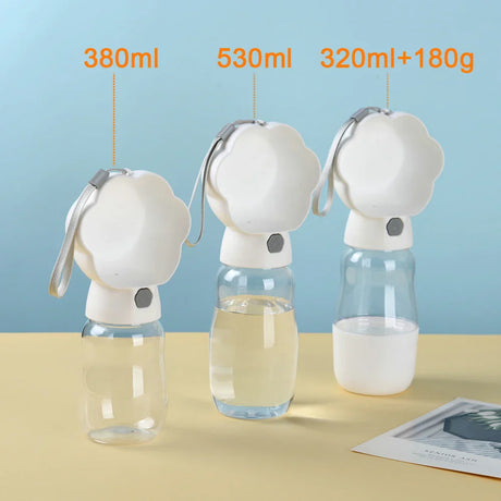 Carvallo DuoBottle | 2-i-1 hunddryckflaska & foderförvaring | Läckagesäker & bärbar | För på språng, promenader & resor Carvallo