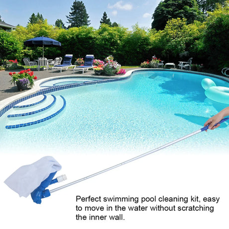Poolrengöringsset med teleskopstång – nätfilter och tillbehör för poolskötsel Carvallo
