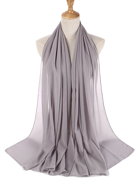 Chiffon Hijab pannband-Clothes for women-Bellasverige-Ash-Hemnix