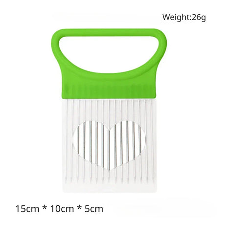 Carvallo Lökhållare Rostfritt Stål | Precisionsskärhjälpmedel | Med Komforthandtag & Fixeringsnålar | Kökshjälpmedel för Grönsaker & Kött Carvallo