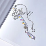 Carvallo Kristallvindspel | Handgjord Lotus solfångare | Glas & Metall | För Trädgård, Fönster & Balkong Carvallo