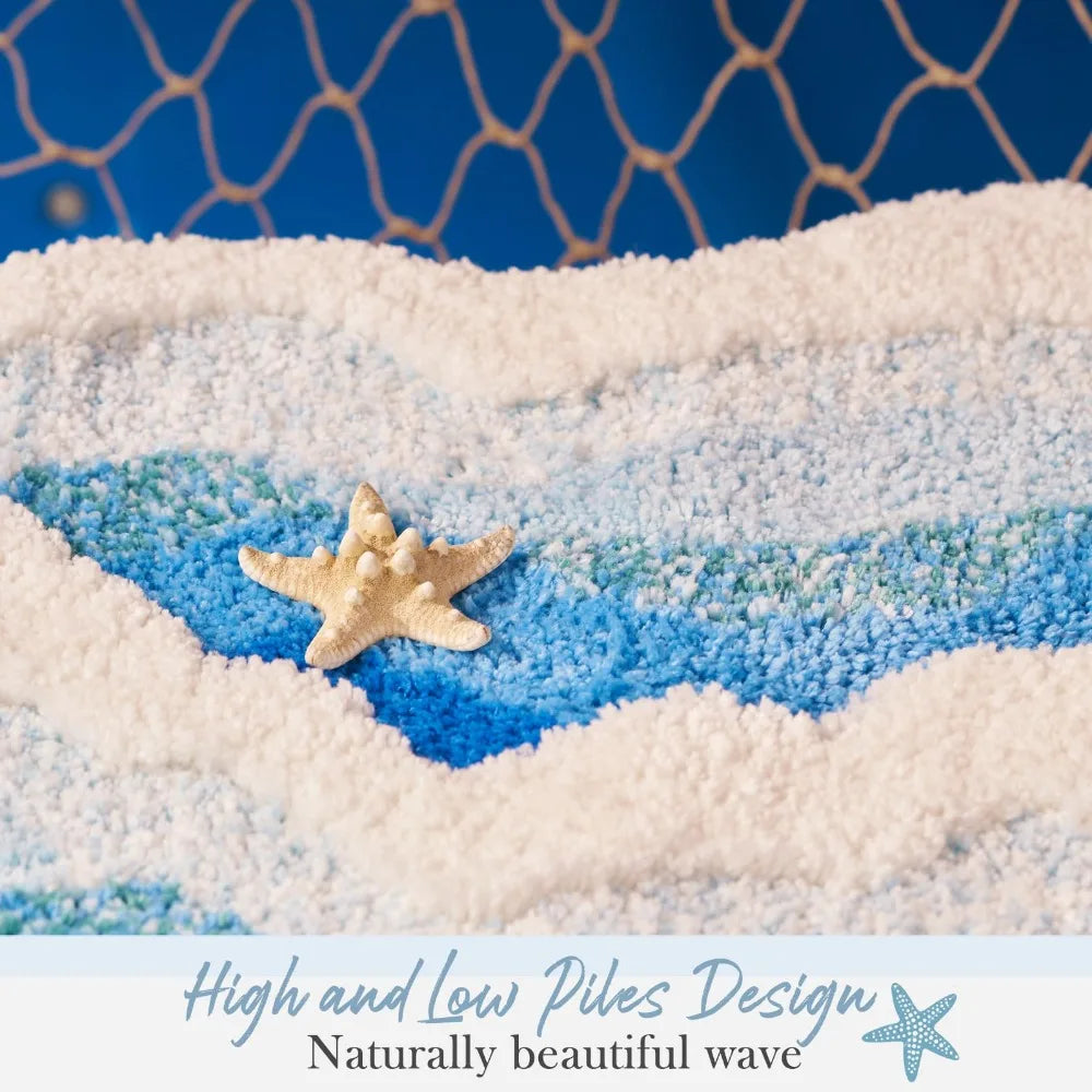 Aesthetic Wave Tufted Rug – Havsinspirerad Mjuk & Halkfri Matta Carvallo