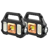 Carvallo Pro 2205 | LED Sökstrålkastare med sol- & USB-laddning | 6 ljuslägen | Powerbank-funktion | Utomhus vattentålig Carvallo