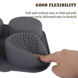 Carvallo Silikon Hamburger-Bakform | Non-stick & BPA-fri | 4/6 formar för hamburgarbullar & bullar | Värmetålig & Flexibel Carvallo