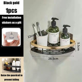 Carvallo Pro | Hörnduschhylla utan borrning | Aluminium | Rostfritt & Hållbart | Badrregal i Svart, Vitt, Silver eller Svart-Guld Carvallo