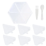 Carvallo 6-Fack Palettset | Sexkantig Diamond Painting-skål | Organizer för stenar & pärlor | Inklusive sked & borste Carvallo