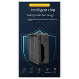 Carvallo Gear Solarladdare Utomhus | 4-faldig Batteri-Slot & LED-Lampa | Powerbank-Funktion | Svart Carvallo