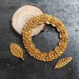 DekoMould™ Silikonform Rosett & Blad | För fondant, choklad & sockerpasta | Finaste bakdekoration & ramdesigns Carvallo