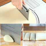 Carvallo Degskärare & Köksspatel | Rostfritt stål med gravyrskala | Multifunktionell för bakning & matlagning Carvallo