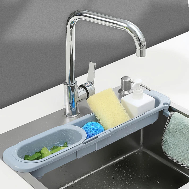 Carvallo FlexDry Organizer Justerbar diskho avtorkningshylla med handdukshållare | Teleskopisk & ventilerad Carvallo