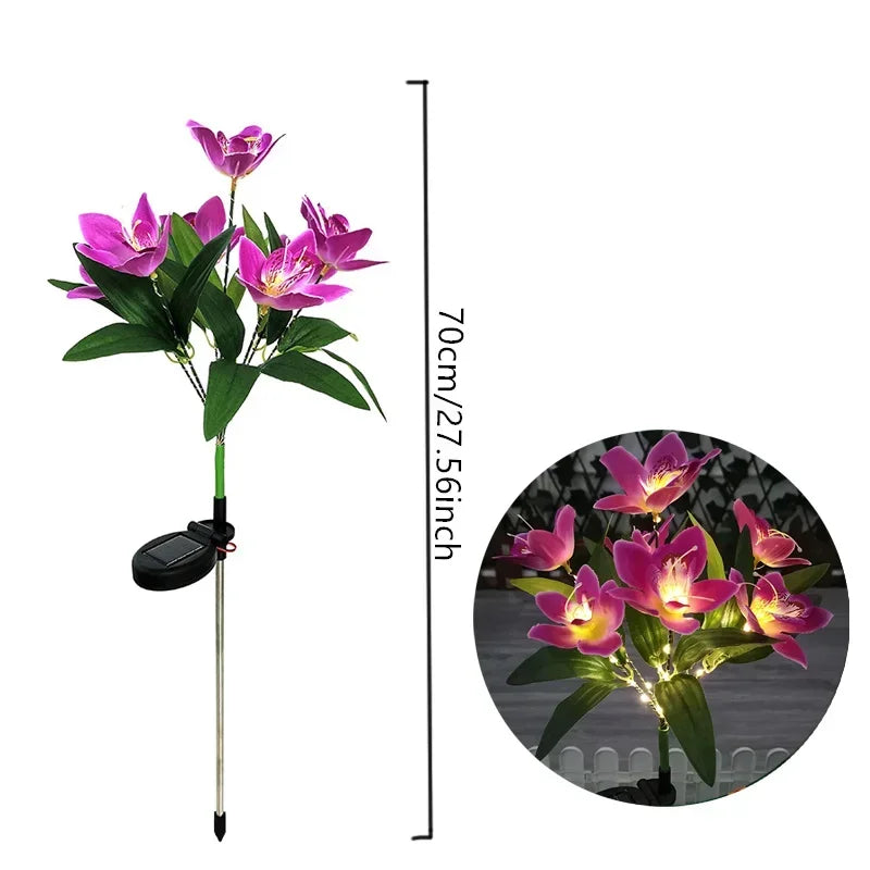 Carvallo OrchidLight Soliga orkidéer trädgårdslampa | LED-landskapsljus | Vattentät & Dekorativ | För trädgård, väg & balkong Carvallo