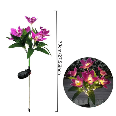 Carvallo OrchidLight Soliga orkidéer trädgårdslampa | LED-landskapsljus | Vattentät & Dekorativ | För trädgård, väg & balkong Carvallo
