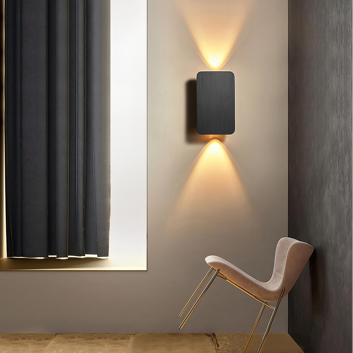Vägglampa Modern Metall Rektangulär LED Inomhus Carvallo