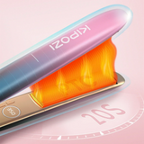 Carvallo 2-i-1 Plattång & Locktång Roséguld | Titanium Flytande Plattor | 100–240V Resespänning | Inkl. Tillbehör & Hett skyddshandske Carvallo