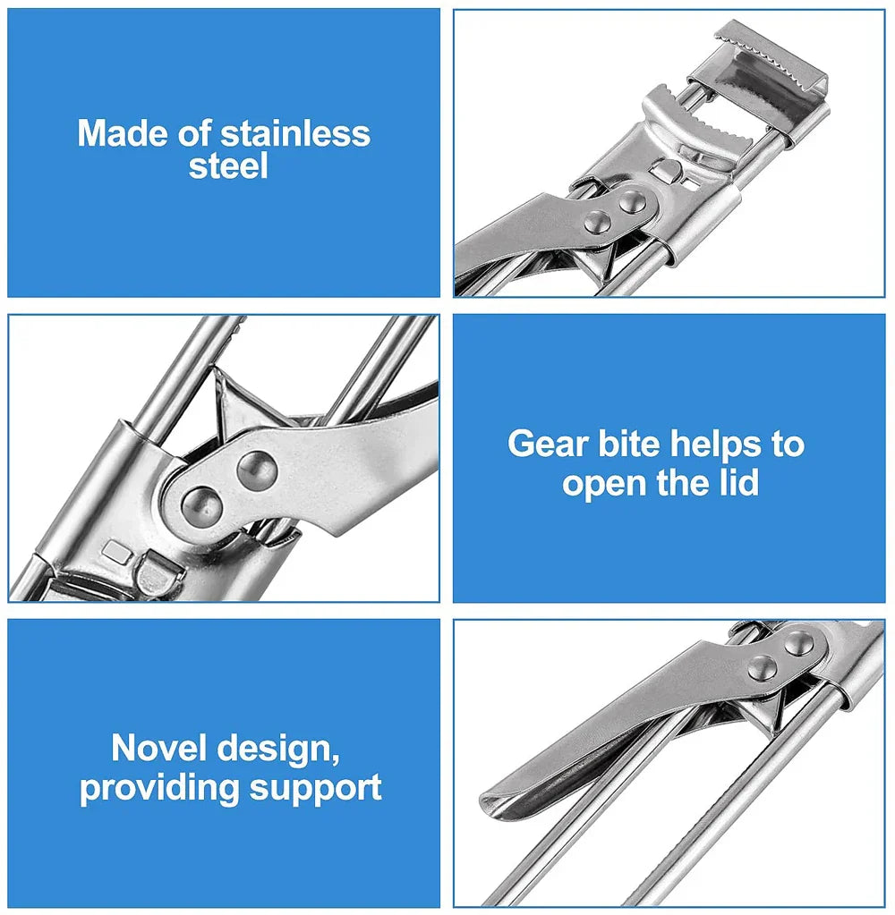 Carvallo Gripano | Justerbar rostfri stål-locköppnare | För svaga händer | Halkfri handtag & Lätt att använda Carvallo