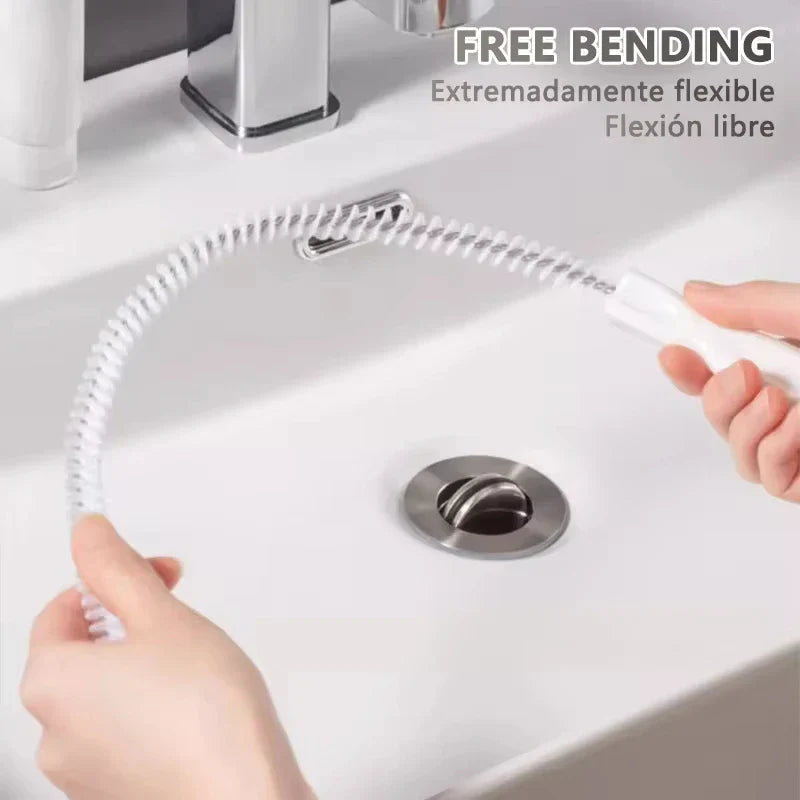 Carvallo Rörrensare Borste | Flexibel Avloppsrensare för Kök & Bad | 45/65 cm Längd | Återanvändbart Rengöringsverktyg Carvallo