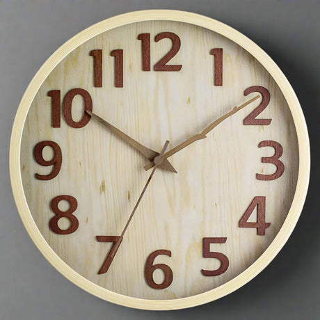 Royaleva Analog Väggdekoration Trä Klocka för Hemmet Carvallo