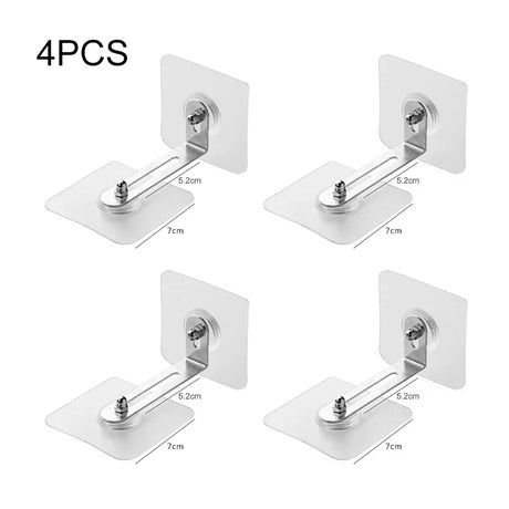 Carvallo Anti-Kipp Fäste Set 4-delat | Justerbar & Självhäftande | För hyllor, skåp & byråer Carvallo