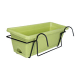 Carvallo planter box | For balcony railing | With drainage tray & suspension | Robust & weatherproof Carvallo