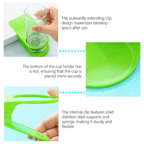 Carvallo borddryckshållare | Praktisk koppklipp för skrivbord och kontor | Platsbesparande hållare för muggar, burkar och flaskor Carvallo