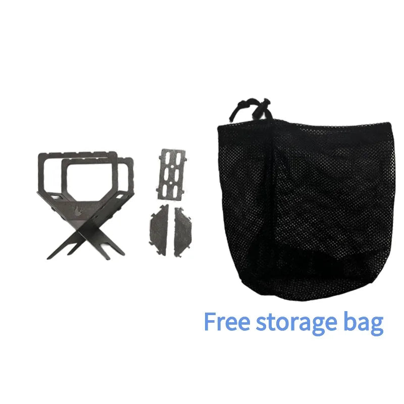 Carvallo Essence Mini-aromatermisk ugn av titanlegering | Fällbar alkoholugn & rökelsehållare för camping & hem – Ultralätt & bärbar Carvallo