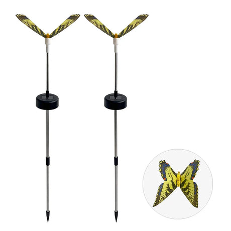 Carvallo Solar-fjärilsbelysning 2-pack | Färgglad & Stämningsfull | För trädgård, balkong, fester & bröllop Carvallo