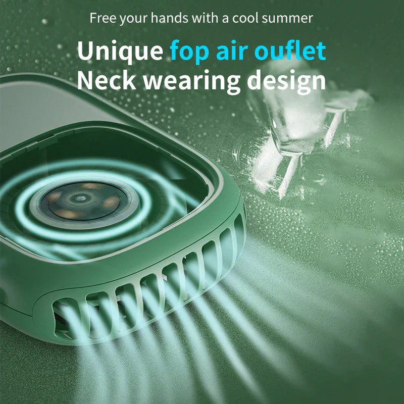 Carvallo Bärbar Nackfläkt | Uppladdningsbar & Multifunktionell | För Utomhus, Resor & Hemma Carvallo